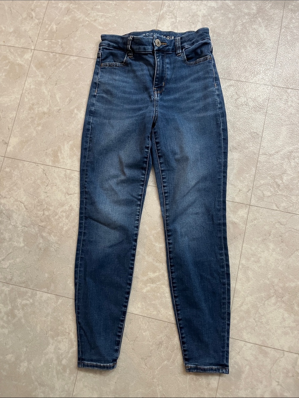 American Eagle Outfitters Dark Blue Skinny Jeans 0